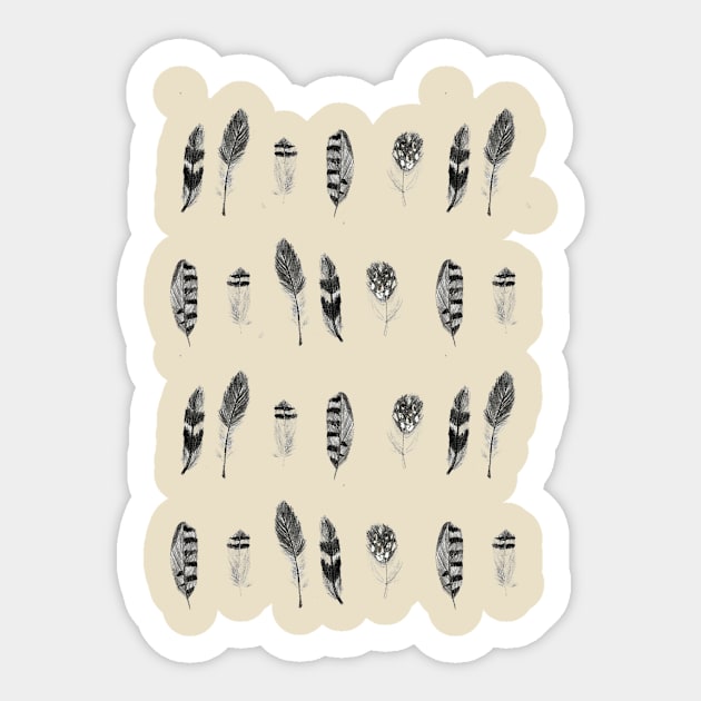 FEATHERS Sticker by deerslugstudio
